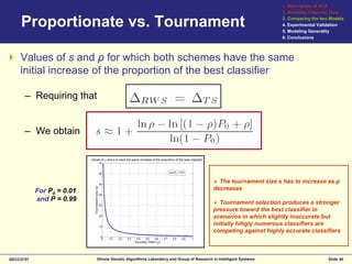 Modeling selection pressure in XCS for proportionate and tournament selection