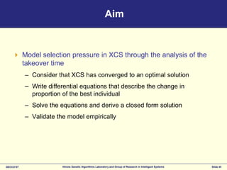 Modeling selection pressure in XCS for proportionate and tournament selection