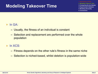 Modeling selection pressure in XCS for proportionate and tournament selection