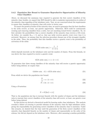 Modeling XCS in class imbalances: Population size and parameter settings