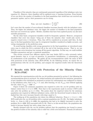 Modeling XCS in class imbalances: Population size and parameter settings