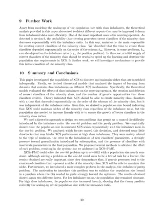 Modeling XCS in class imbalances: Population size and parameter settings