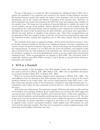 Modeling XCS in class imbalances: Population size and parameter settings