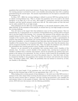 Modeling XCS in class imbalances: Population size and parameter settings