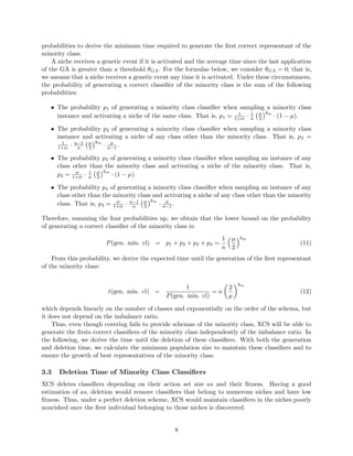 Modeling XCS in class imbalances: Population size and parameter settings