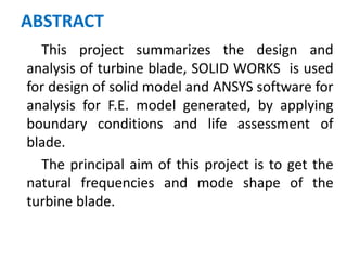MODELING AND ANALYSIS OF TURBINE BLADE.pptx