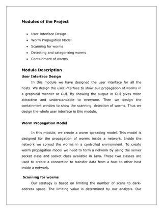Modeling and automated containment of worms (synopsis) | PDF
