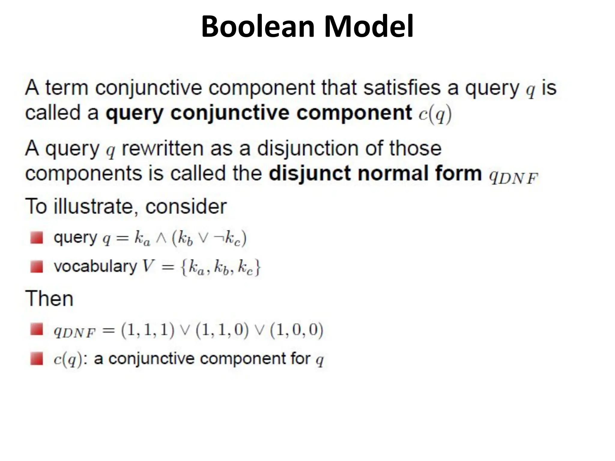 Boolean Model
 