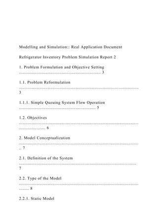 Modeling and Simulation Assignment 5 report—The Refrigerat.docx
