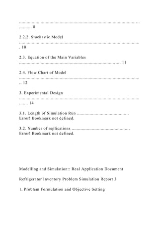 Modeling and Simulation Assignment 5 report—The Refrigerat.docx