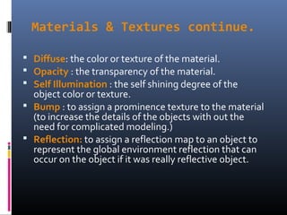 Diff Texture Modeling and texturing in 3 ds max | PPT