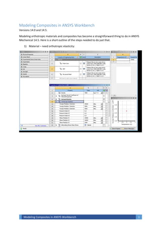 Modeling composites in ansys workbench | PDF