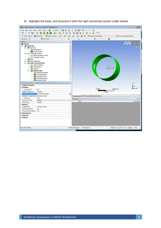 Modeling composites in ansys workbench | PDF