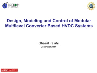 Design, Modeling and control of modular multilevel converters (MMC ...