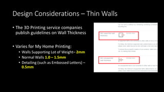 3D Printing – The All Important First Layer
• Why?
• Your print may fall off or move
• Precise Measurements – A curled
edge may throw things off
• Your Nozzle could even knock the
print
 