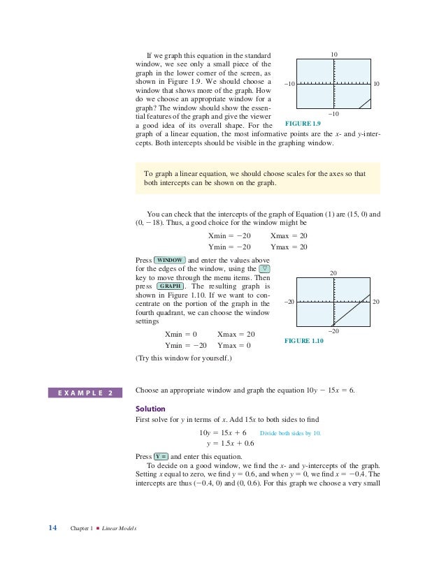 Modeling functions and graphs algebra for college students
