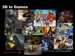 3D in Games
Can you name the games?
Minecraft
 