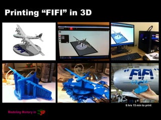 Printing “FIFI” in 3D
6 hrs 15 min to print
 