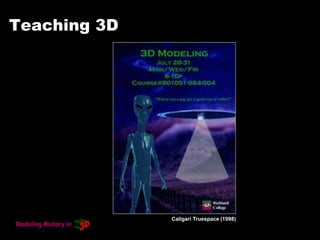 Teaching 3D
Caligari Truespace (1998)
 