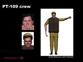 PT-109 crew
Konley Kelley as Lt. John F. Kennedy
 