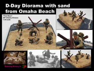 D-Day Diorama with sand
from Omaha Beach
“First Wave”
29th Infantry Division
1:35 scale
 