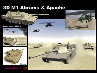 3D M1 Abrams & Apache
1:35 model
3D Apache
3D M1 Abrams
Desert Storm (1990-91)
 