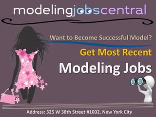 Want to Become Successful Model?

Get Most Recent

Modeling Jobs
Address: 325 W 38th Street #1002, New York City

 