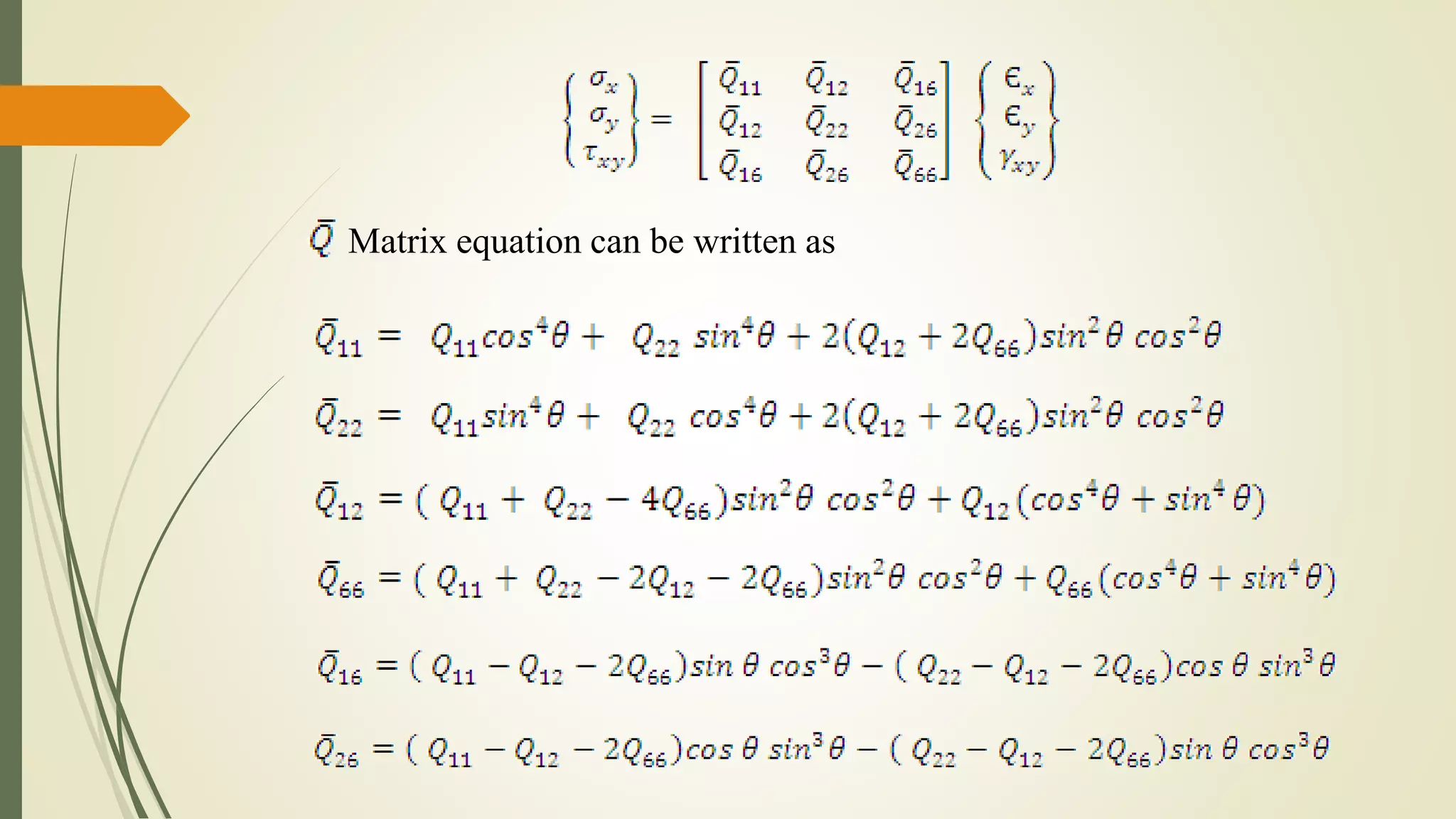 Matrix equation can be written as
 