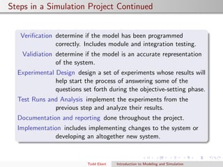Introduction to Modeling and Simulation | PPT | Free Download