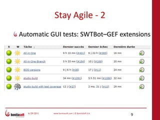 Stay Agile - 2<br />Automatic GUI tests: SWTBot–GEF extensions<br />