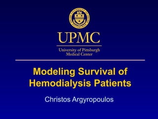 Modeling survival of hemodialysis patients