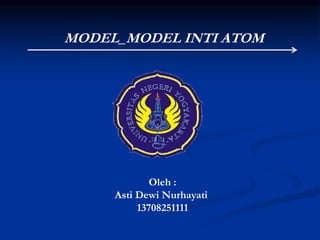 Oleh :
Asti Dewi Nurhayati
13708251111
MODEL_MODEL INTI ATOM
 