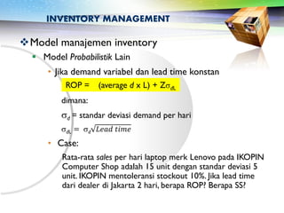 Advanced Inventory Management Model Model inventory management | PDF