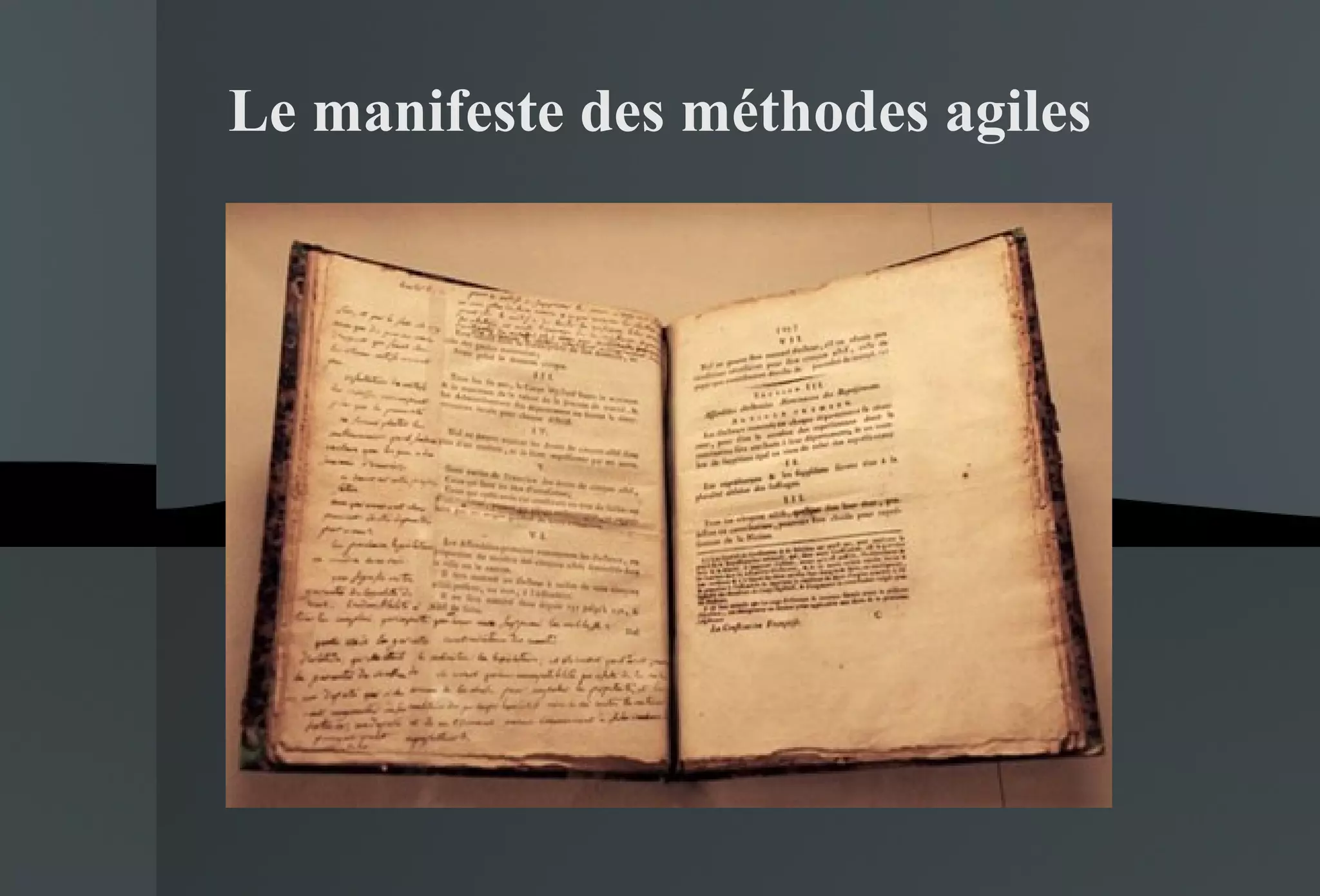 Le manifeste des méthodes agiles 