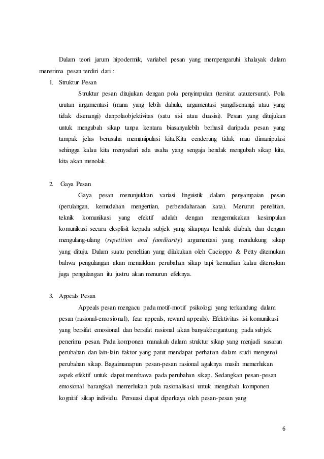 Teori Model Jarum Suntik