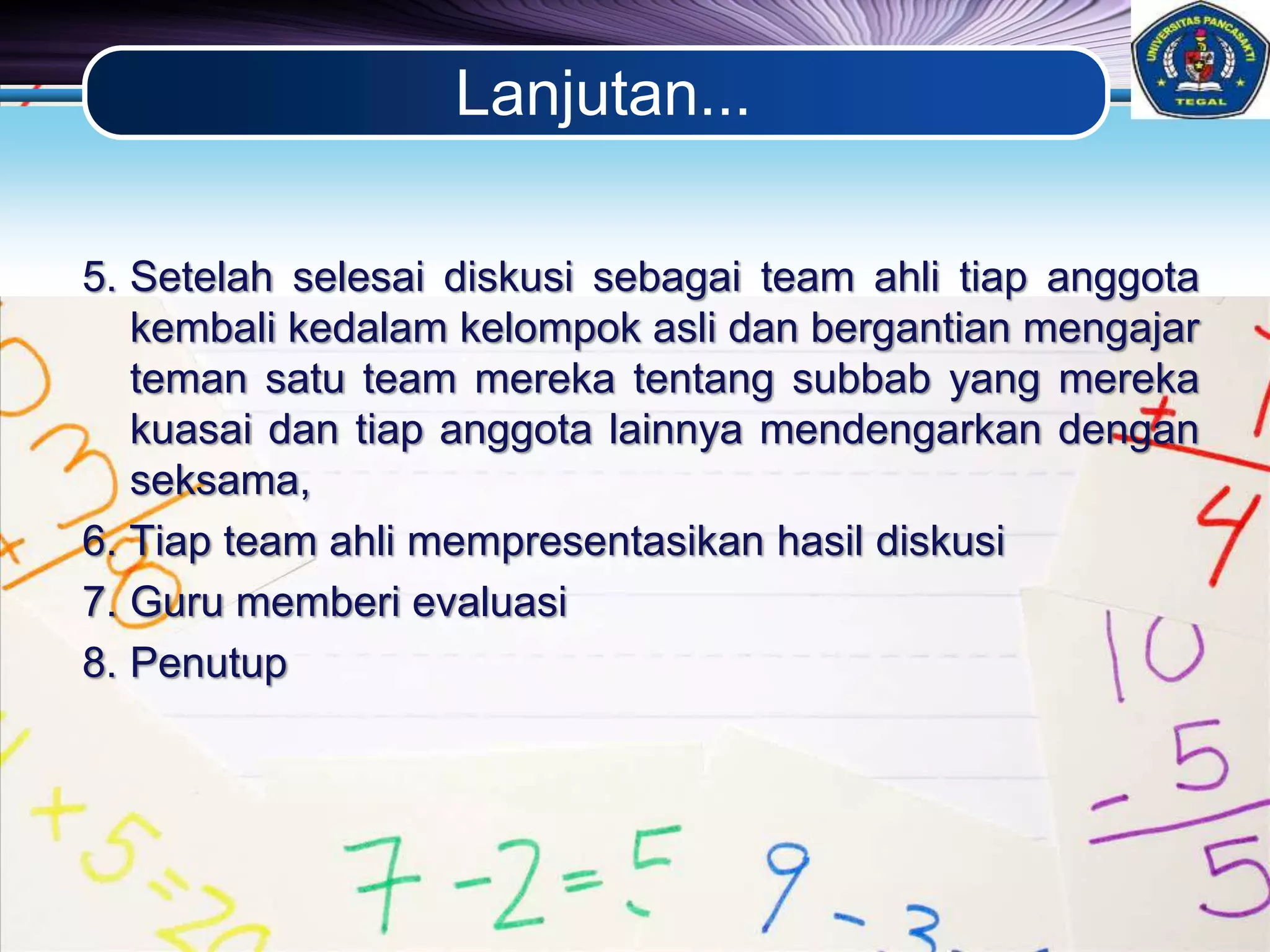 Ppt model pembelajaran jigsaw pptx