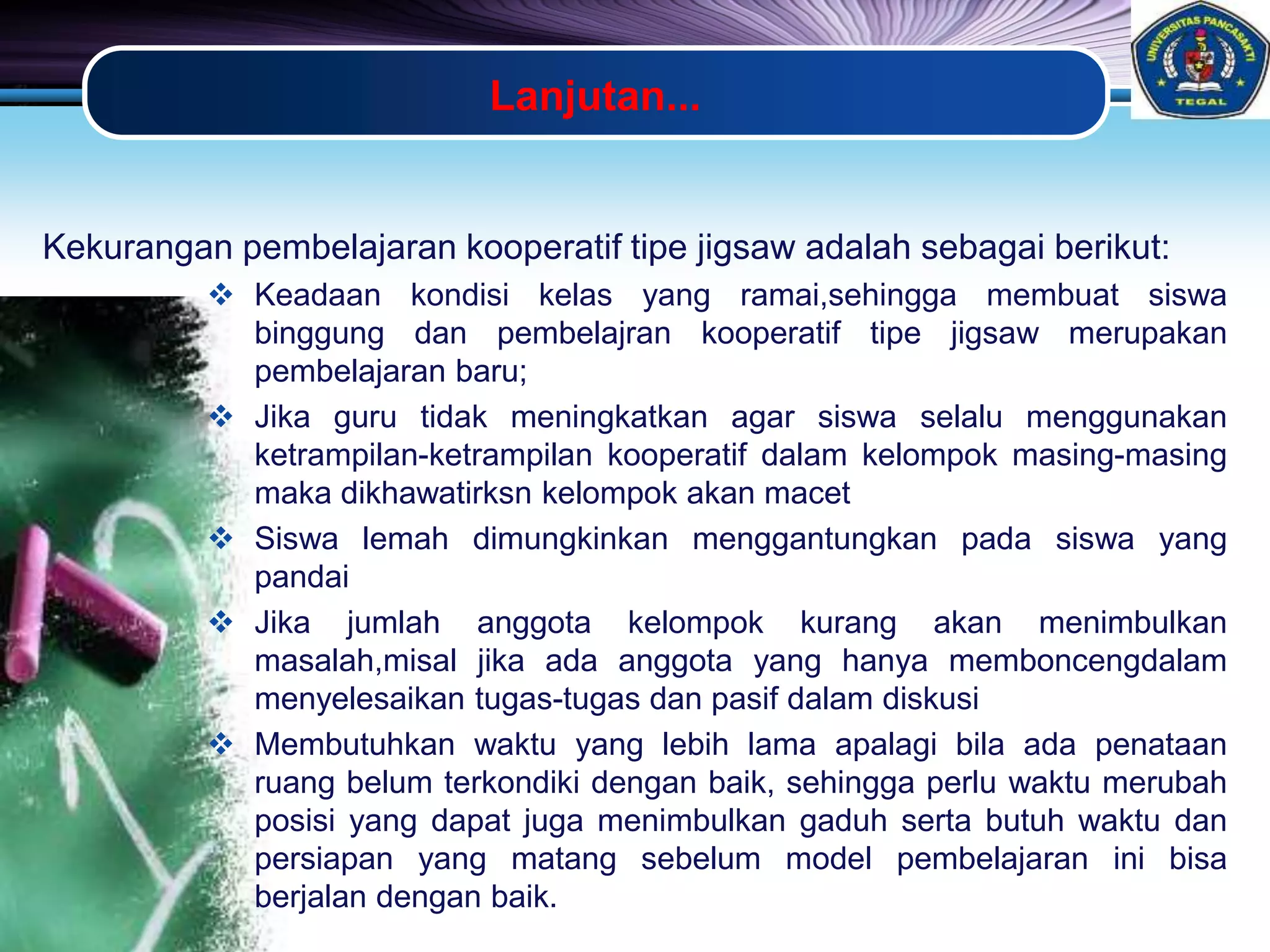 Ppt model pembelajaran jigsaw pptx