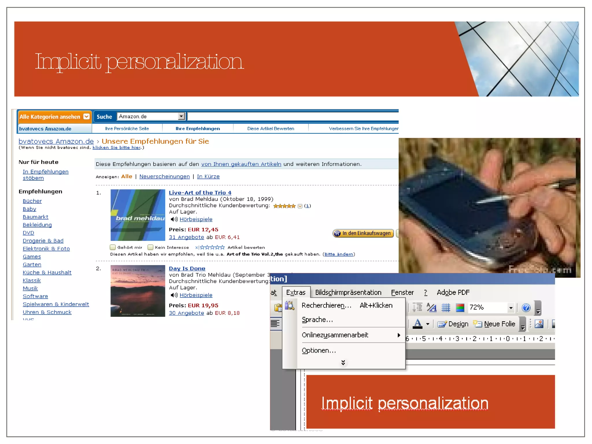 Implicit personalization 