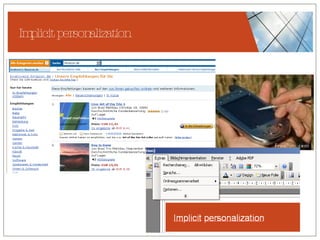 Implicit personalization 