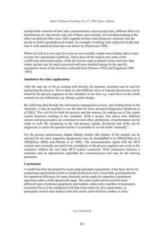 Modelling and simulation in pulp and paper industry | PDF