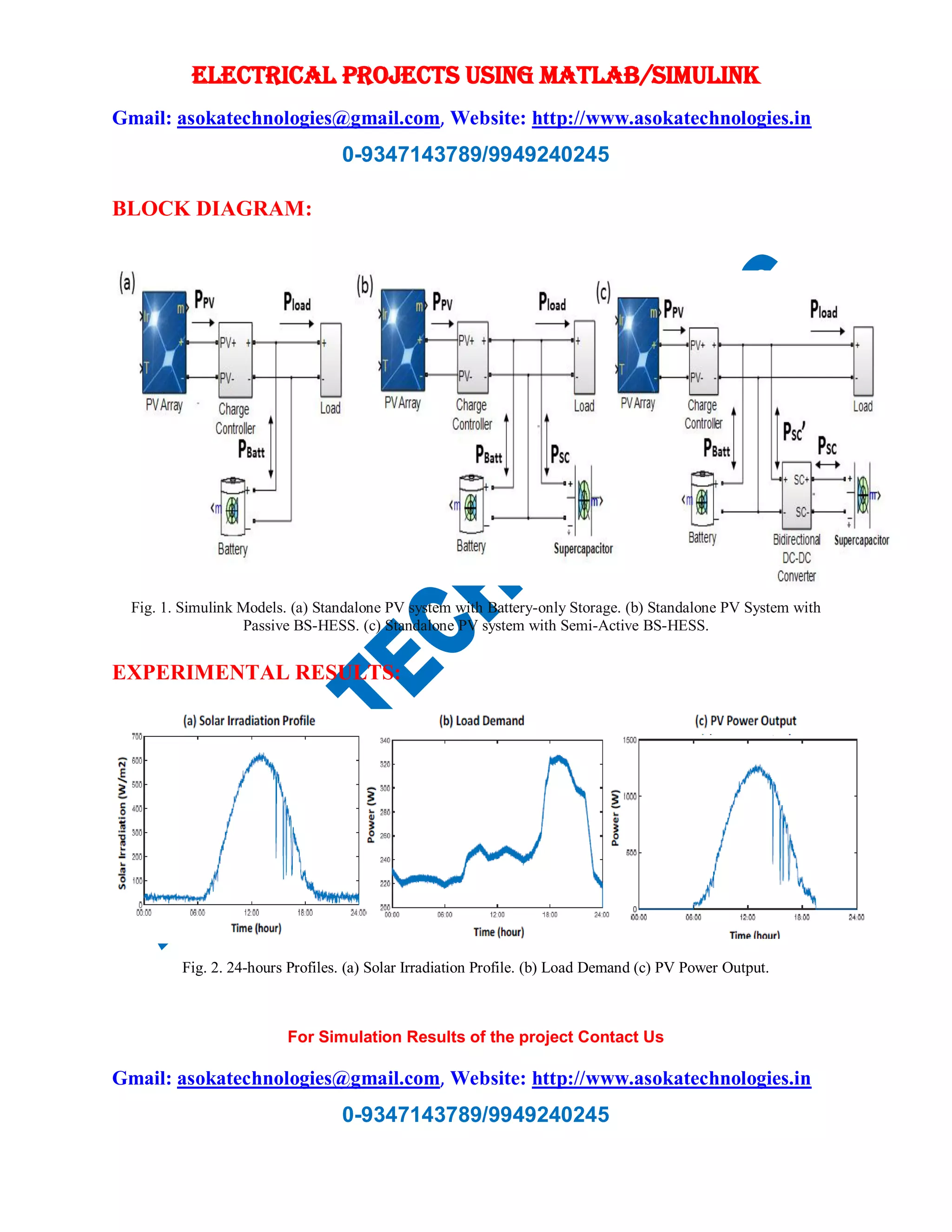 Modelling and Simulation of Standalone PV Systems with Battery ...