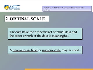Modelling and statistical analysis | PPT