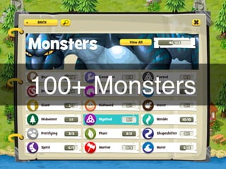 100+ Monsters
 
