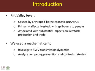 A mathematical model for Rift Valley fever transmission dynamics