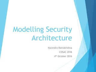 Modelling Security Architecture | PPTX | Databases | Computer Software ...