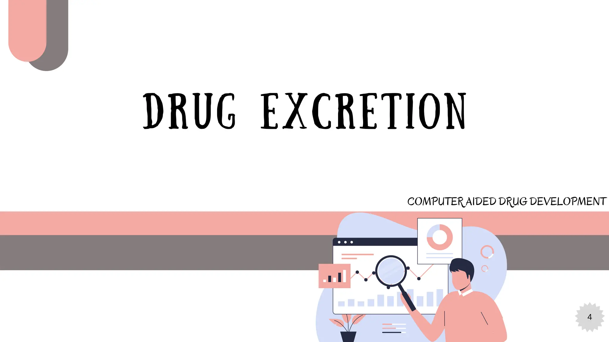 4
drug excretion
COMPUTER AIDED DRUG DEVELOPMENT
 