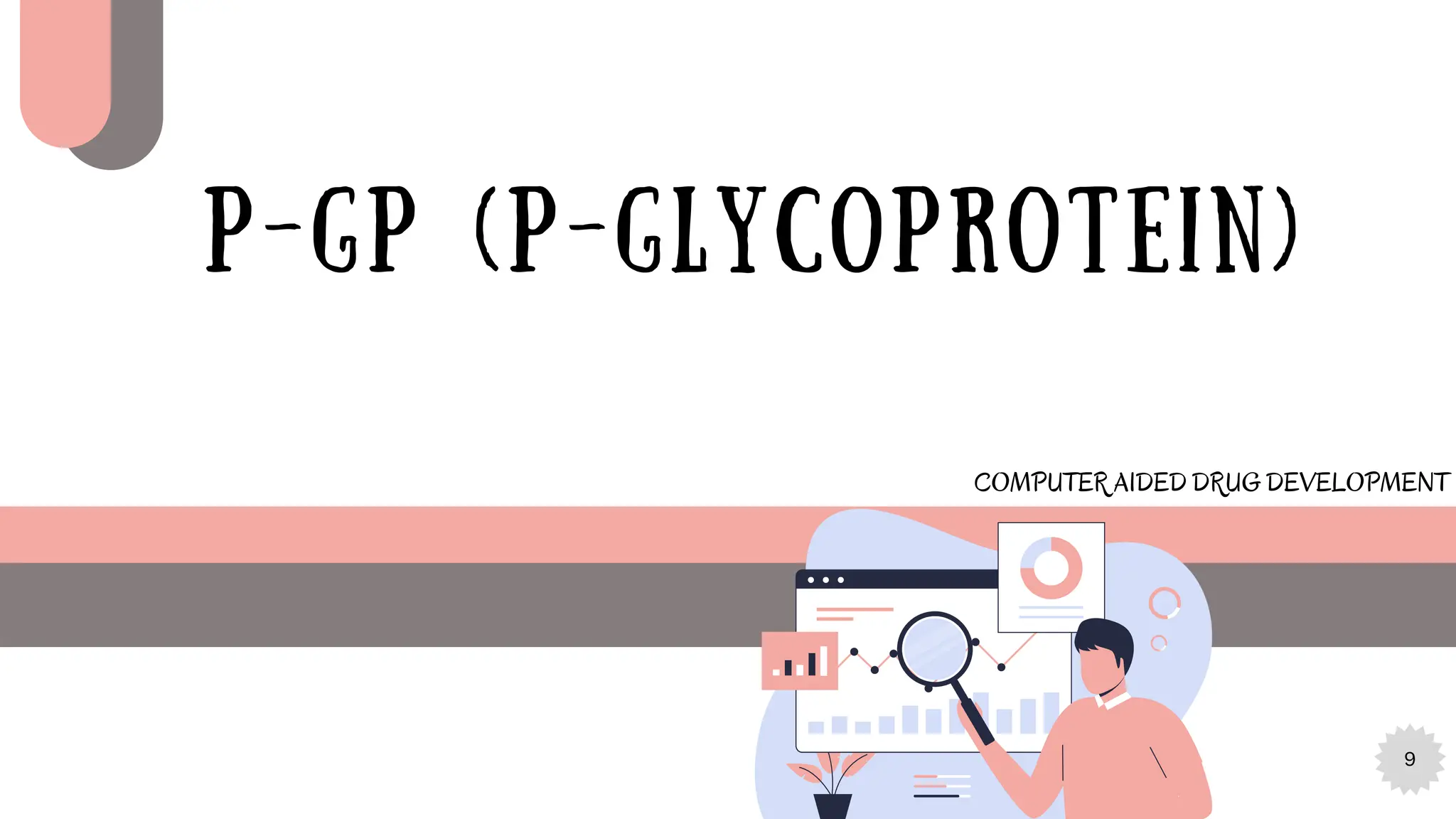 9
P-gp (P-GLYCOPROTEIN)
COMPUTER AIDED DRUG DEVELOPMENT
 