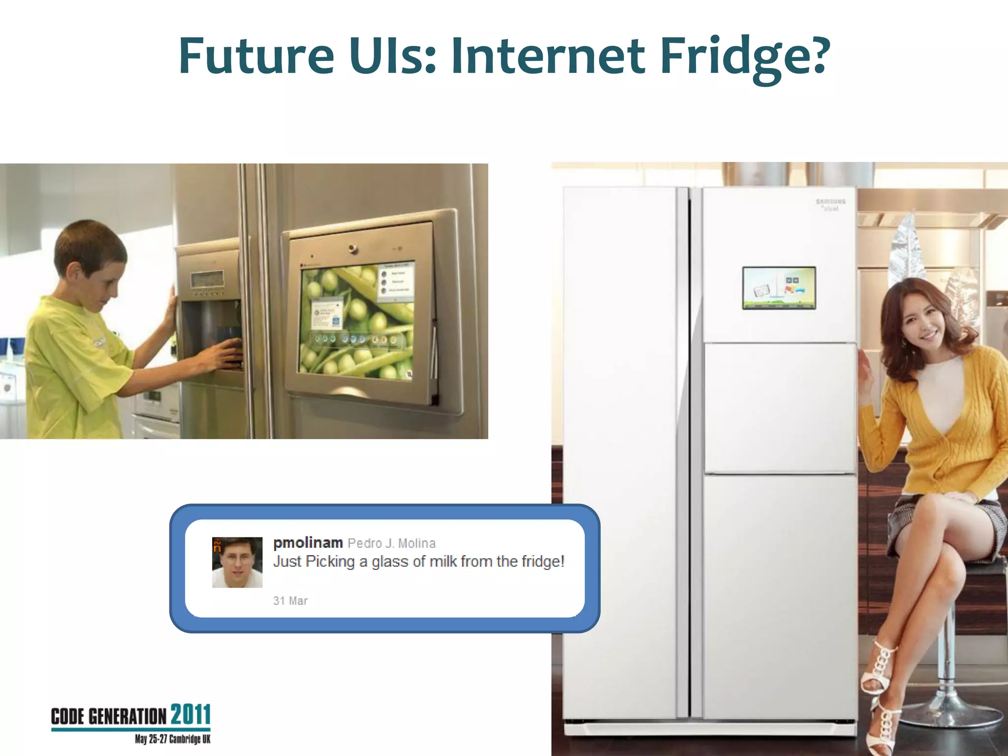 Future UIs: Internet Fridge?




                               15
 