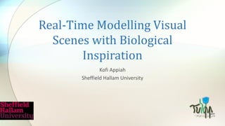 Real-Time Modelling Visual
Scenes with Biological
Inspiration
Kofi Appiah
Sheffield Hallam University
 