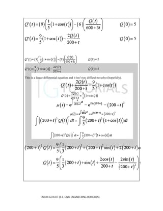 Modelling First Order Modelling with first order differential equations | PDF